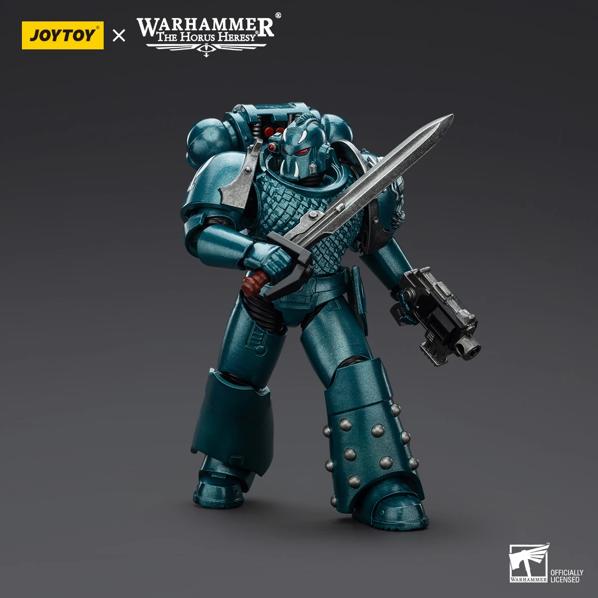 [Em estoque] JOYTOY Warhammer The Horus Heresy Action Figure Alpha Legion Exodus Headhunter Prime Joint Modelo de coleção móvel