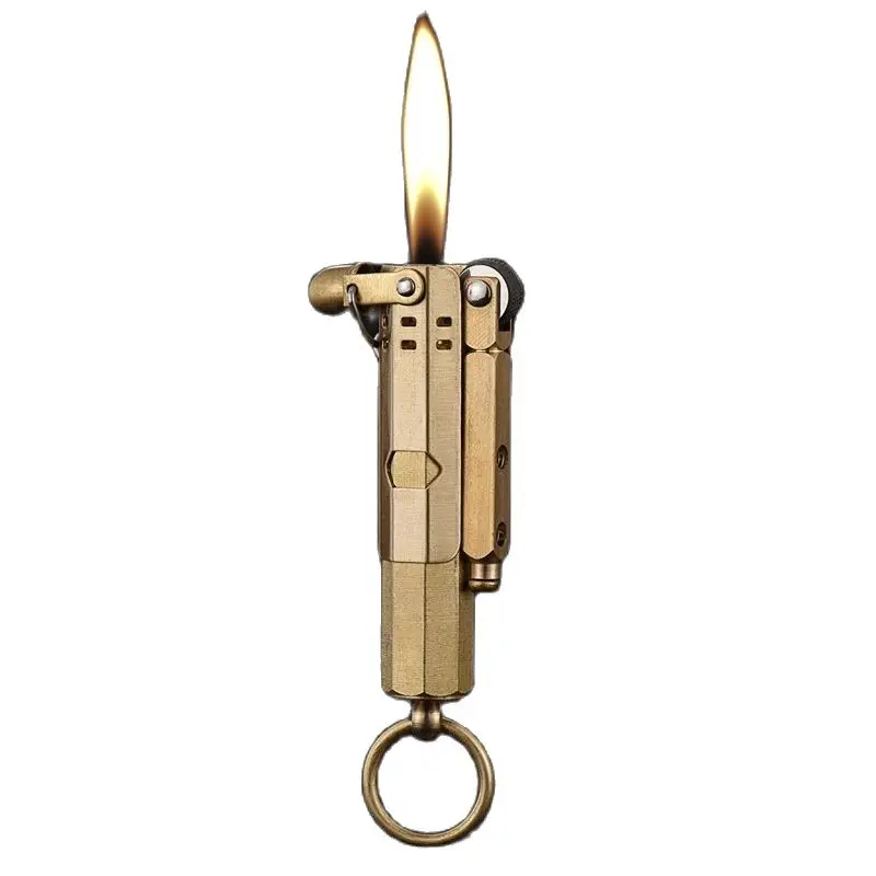 Classic Vintage Brass&Steel Kerosene Lighter WW1 WWII Retro Trench Gasoline Fuel Lighter