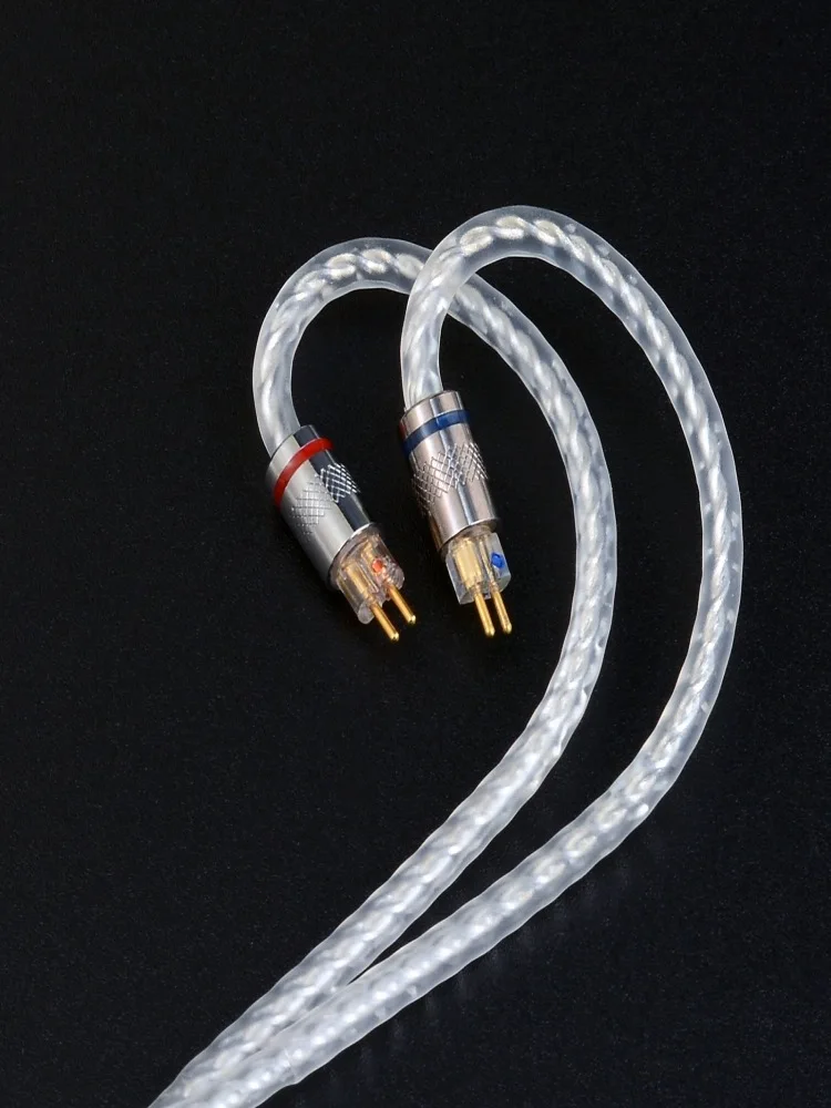 Koceta iem Cable Silver Plated 3.5mm 4.4mm Balanced 0.78mm 2pin HiFi Upgrade Cable Wire For In Earphone Earphone Headphone Heads