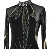 ZAGITOVA Eiskunstlaufkleid Damen Mädchen Eislaufröcke Gymnastik Wettbewerb Strass Mesh Rock 5