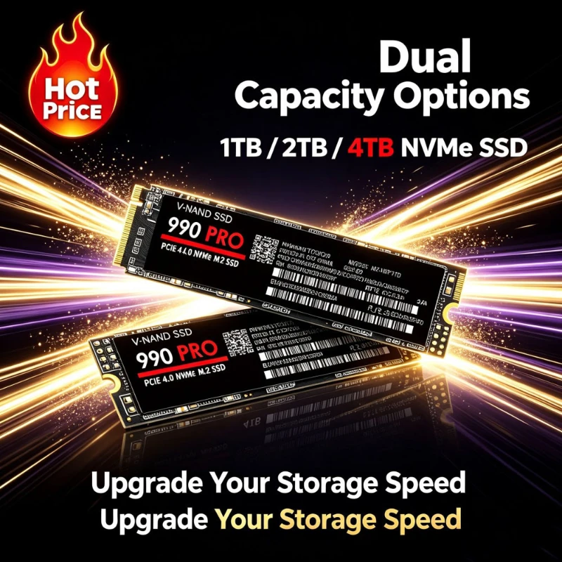 2026 Original 990 PRO Powered M.2 SSD 500GB 1TB 2TB 4TB 7300MB/s Read PCIe Gen4 NVMe SSD for Gaming Desktop Laptop
