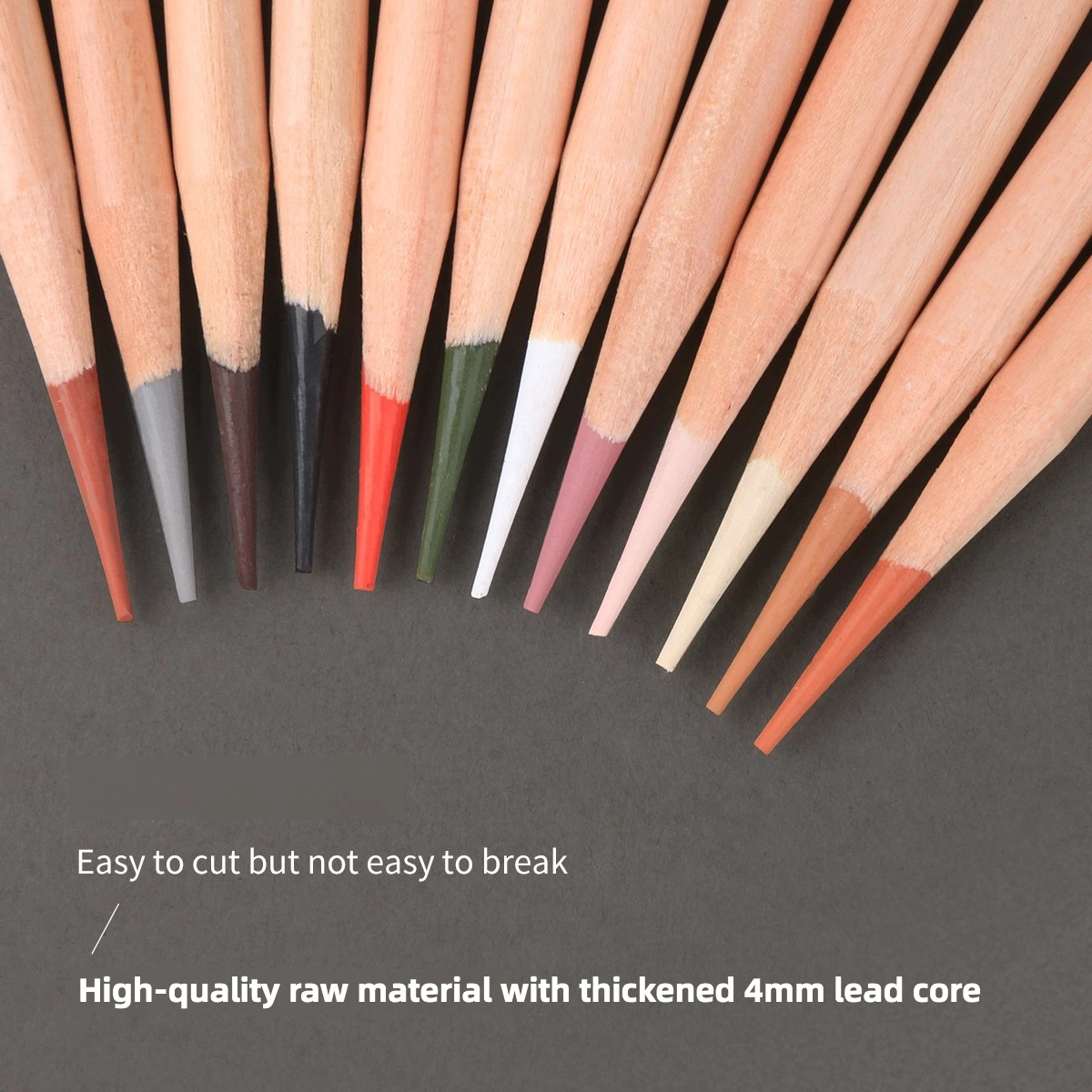 6 قطع/12 قطعة مجموعة من أقلام الرصاص الفنية للطلاب في السجل بلمسة نهائية غير لامعة للرسم والرسم والتظليل