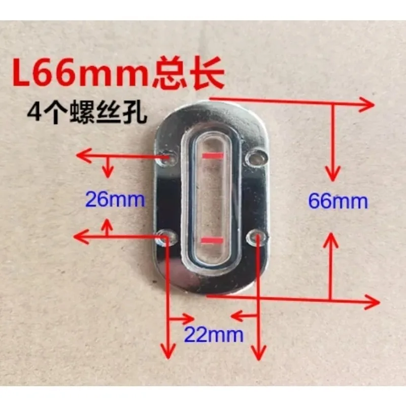 1PC Elliptical Oil Level Sight Glass Indicator Gauge Two Sizes L66mm L99mm Mechanical Oil Window Replacement Spare Part