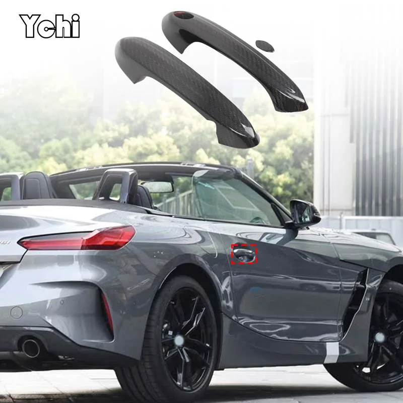 

For Toyota GR Supra A90 MK5 2019-2024 For BMW Z4 Real Carbon Fiber Outside Exterior Door Handle Cover Trim