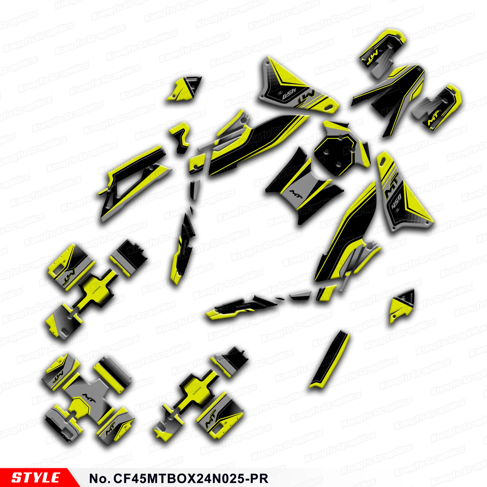 

JY RACING Adhesive Sticker Wrap Design for CFMOTO 450MT MT450 MT 450, Accessory, CF45MTBOX24N025-PR