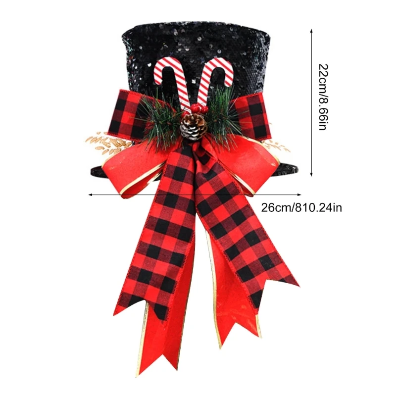 Christmas Tree Toppers Hat Tabletop Ornaments Seasonal Holiday Decorations Drop shipping image 6