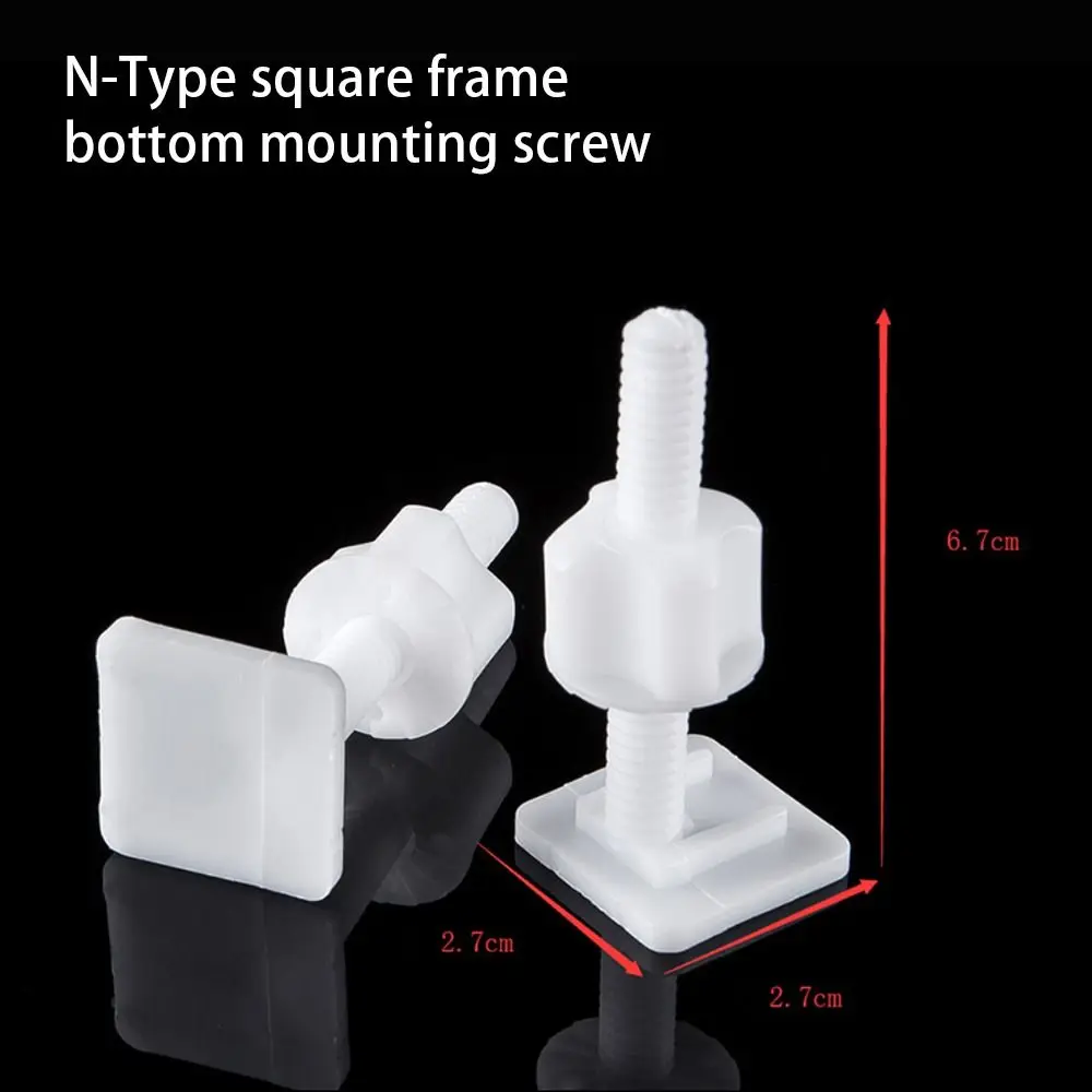 1Pair Seat Cover Plate Replacement Toilet Seat Repair Screws Bathroom Accessories Seat Fittings Lid Hinge Repair Bolts Plastic