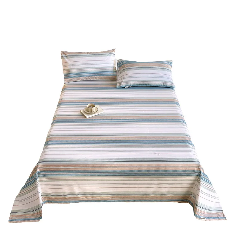 

Pure cotton summer old coarse cloth sheets 100 cotton thickened encrypted hemp linen sheets