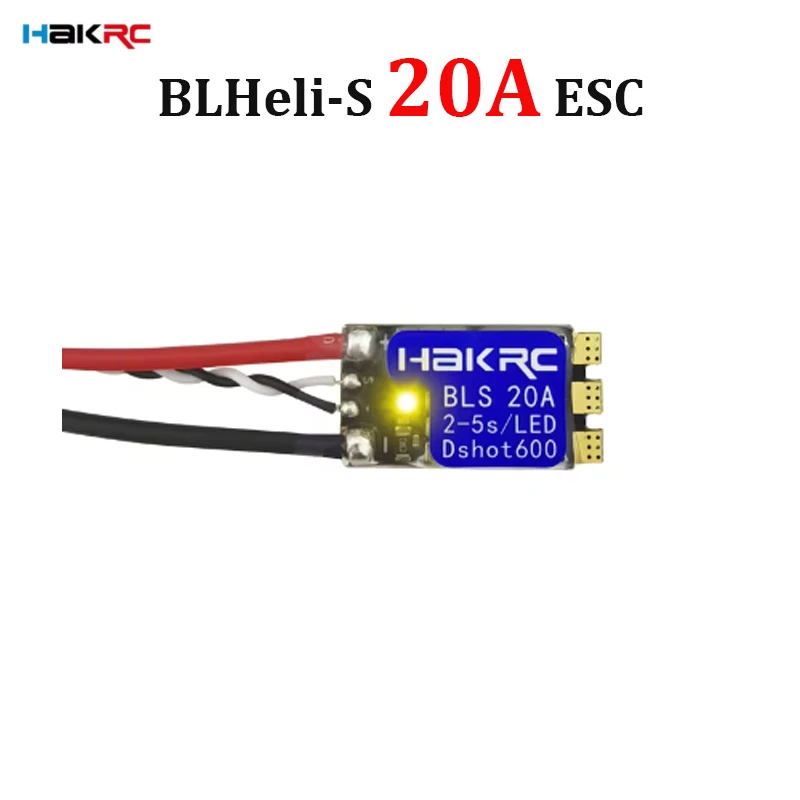 HAKRC BLS 20A S20A BLHeli-S Dshot150/300/600 2-5S Brushless speed ESC Built-in RGB LED for FPV Racing Freestyle Drone DIY