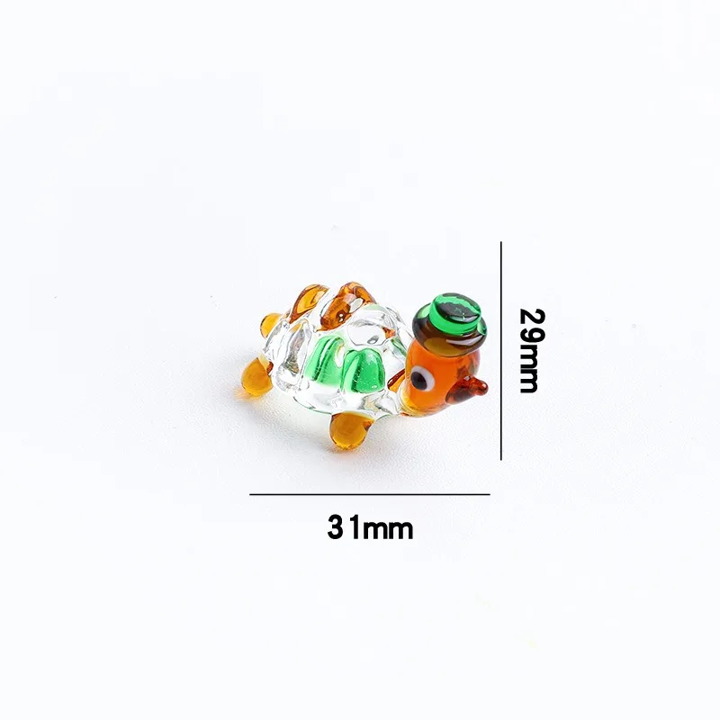 Glass Turtle Figurine Cute Sea Turtle Home Decor Adorable Desk Decoration DIY Fish Tank Landscape Ornament Handmade Glass Craft