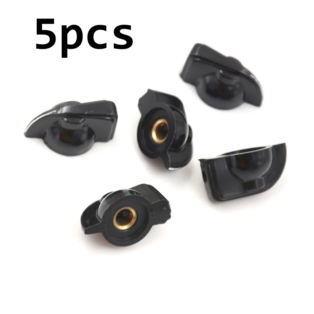 5 Pcs Bakelite Potentiometer Pot Pointer Knobs Featuring 6mm Shaft Hole Diameter and Brass Core for Accurate and Secure Fit
