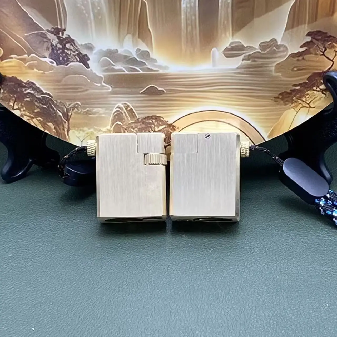 New brass one click catapult ignition fuel lighter, mini brass lighter, cigarette accessories, men's gift