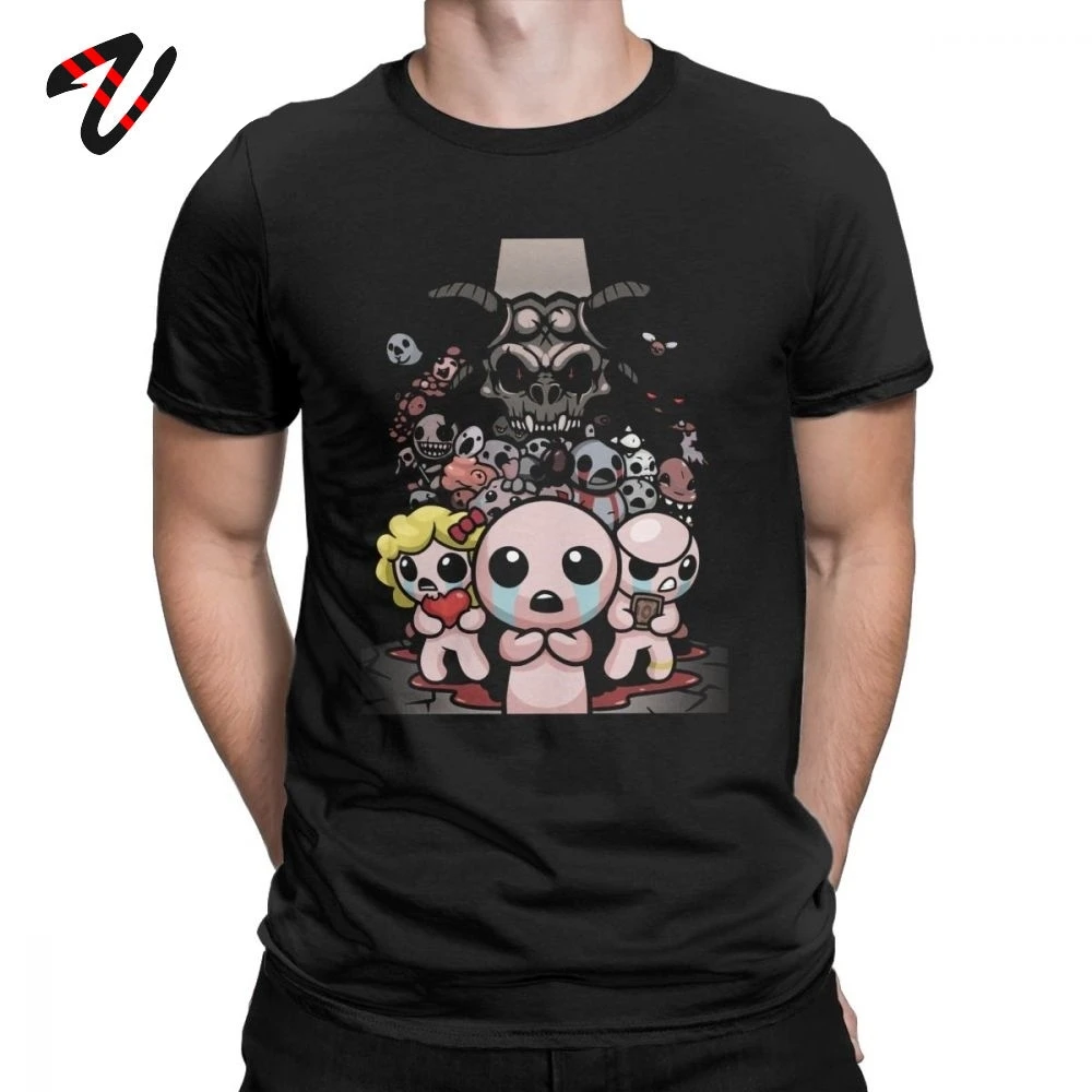 The Binding Of Isaac T Shirt Vintage Tees  Round Neck T-Shirts Printing Clothing 100% Cotton