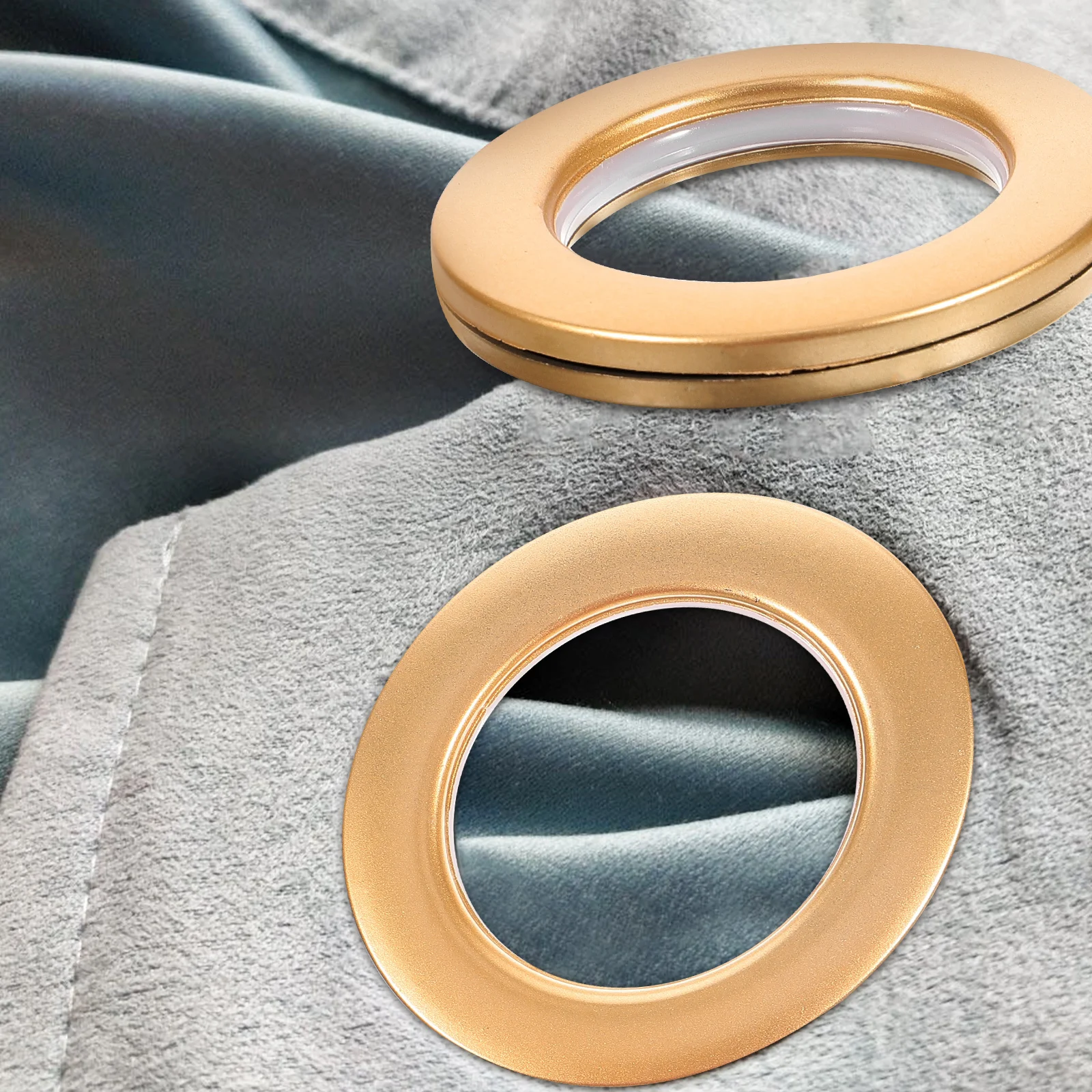 80pcs Roman Ring Curtain Accessories Plastic Grommet For Window Shower Door Drapes Modern Home Decor Smooth Slide Matte Golden