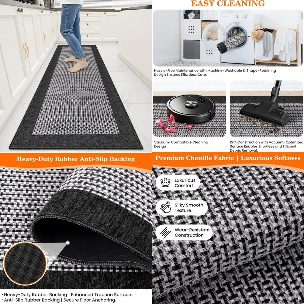 Esteras de cocina lavables antideslizantes, alfombras absorbentes de 70x20 para suelos