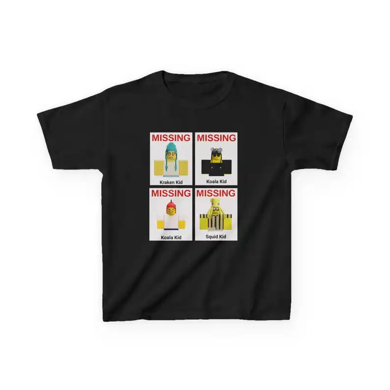Men's Missi Inspired Koala Print Kraken and Dino 99 Nights in The Forest Terror Game Pet T-Shirt Gift for Cat Lovely Short-sleev