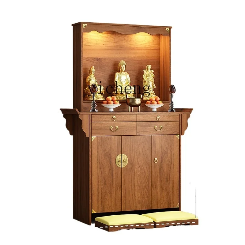 TQH Offering Table Shentai Cabinet God of Wealth Incense Case Buddha Cabinet Guanyin Guan Gong Household Offering