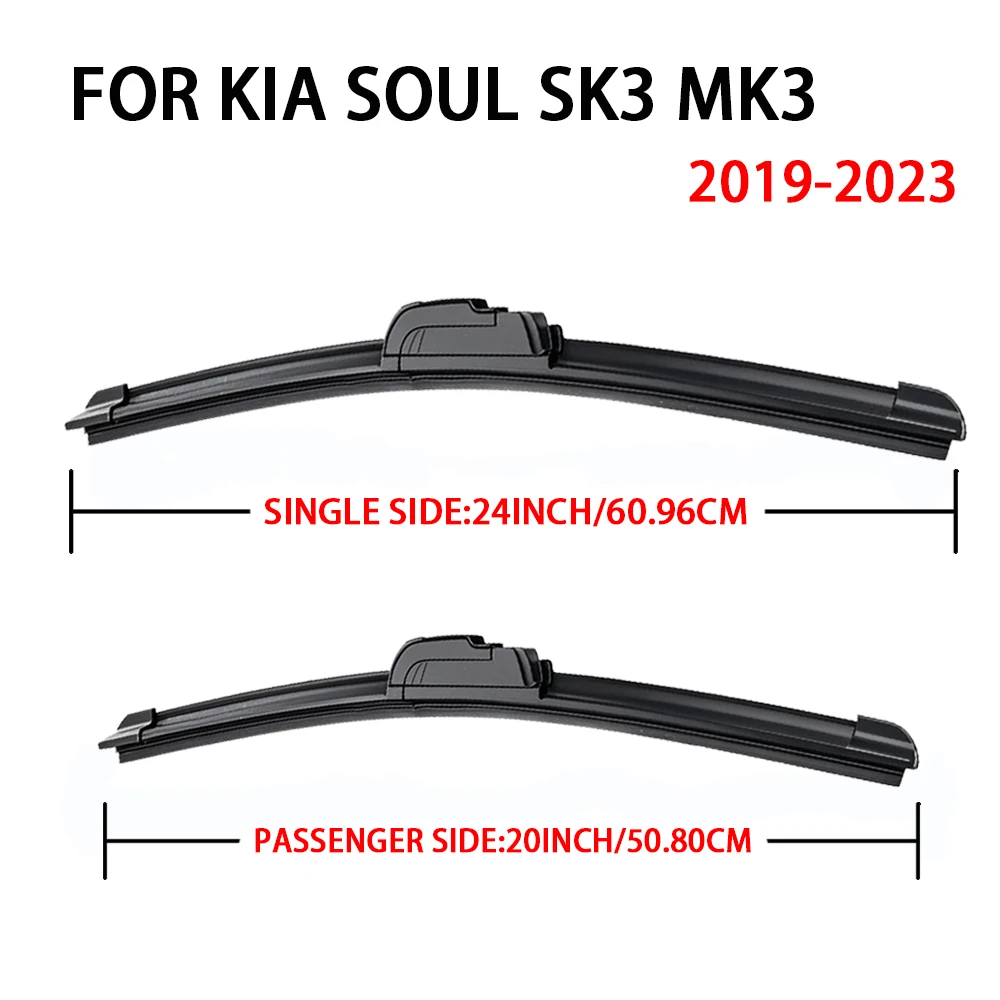 لكيا الروح AM PS SK3 MK(1 2 3) 2009-2023 24 ''+ 20'' ممسحة السيارة شفرة المساحات الأمامية صالح U هوك الذراع الزجاج الأمامي شفرات ممسحة السيارات