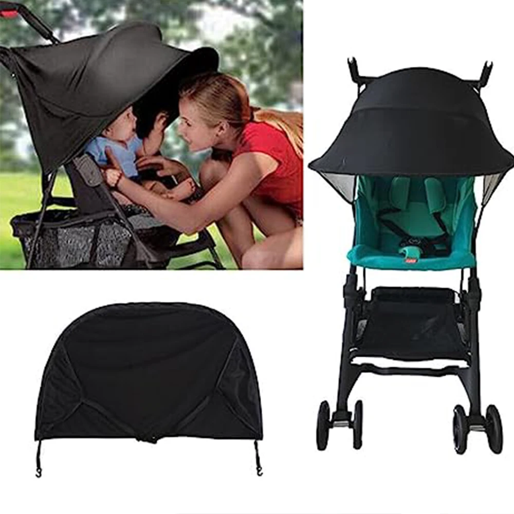 Baby Stroller Sun Shade Pram Pushchair Buggy Stroller Sunshade Parasol Sun Rain Shade Canopy Cover Toddlers Stroller Canopy