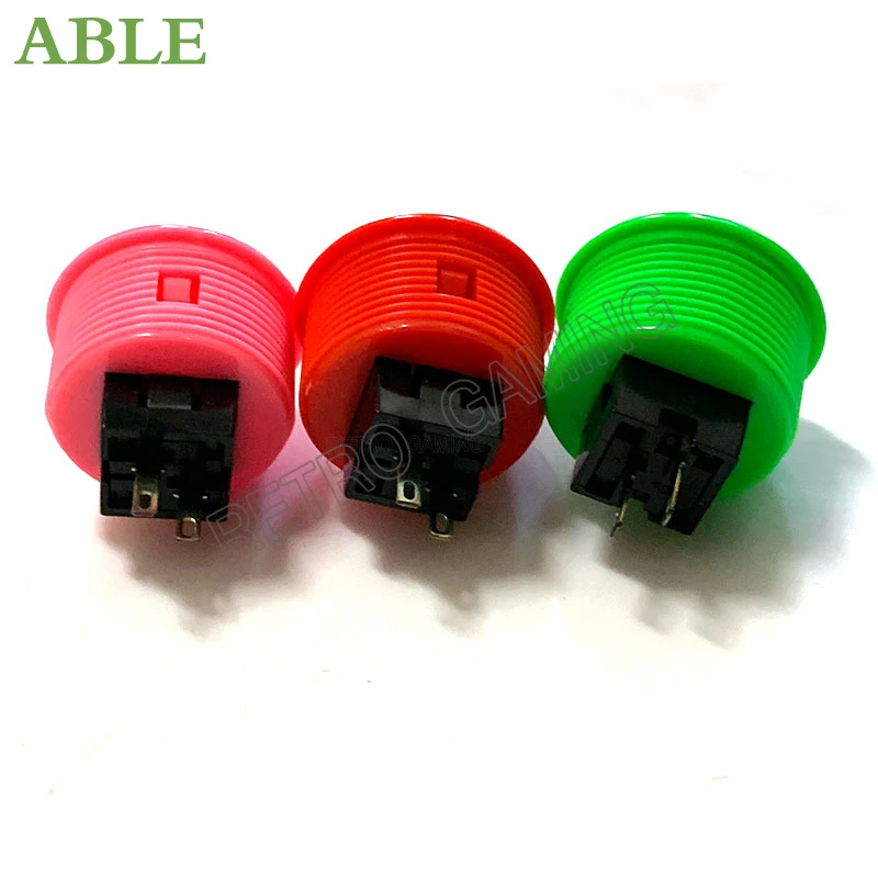 1PCS 30mm Arcade Button Multi Color Round Video Game Switch Momentary For Pandora Game Parts