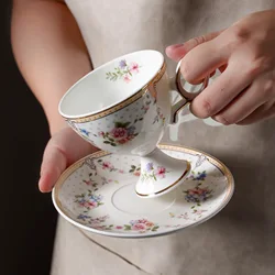 Creative Art European Style Palace Style Character Coffee Cups and Dish Ceramic Office Home Exquisite Coffee Mugs Gift Tableware