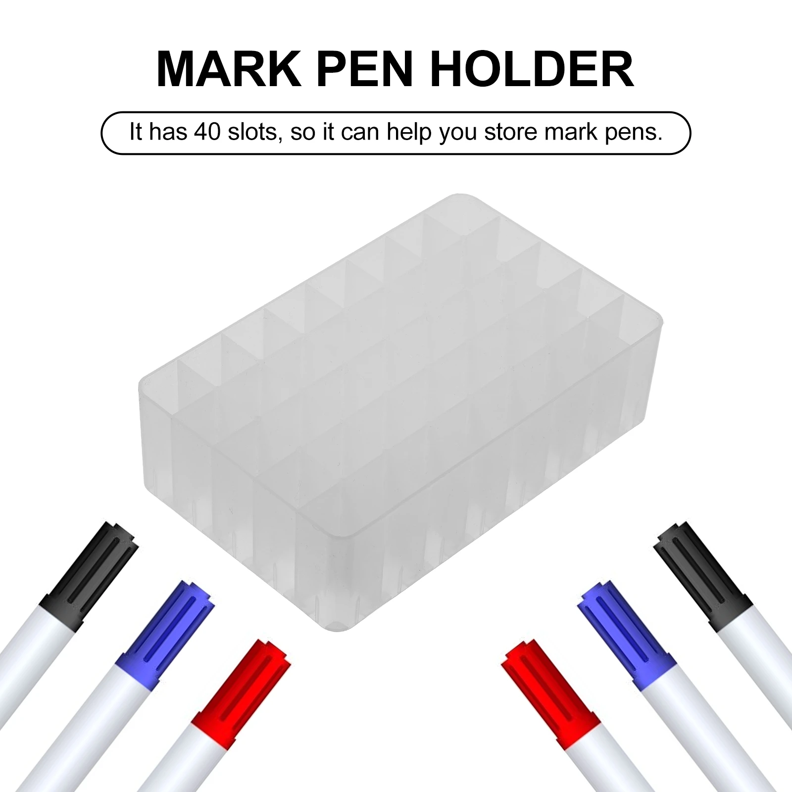 

4 Pcs Stationery Storage Box Pen Marker Organizer Desk Wooden Holders for Pencil White Pens Office
