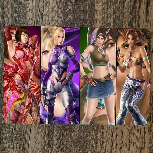 Tekken Girls Metall-Wand-Arcade-Videospiel-Schild Nina Anna Julia Christie