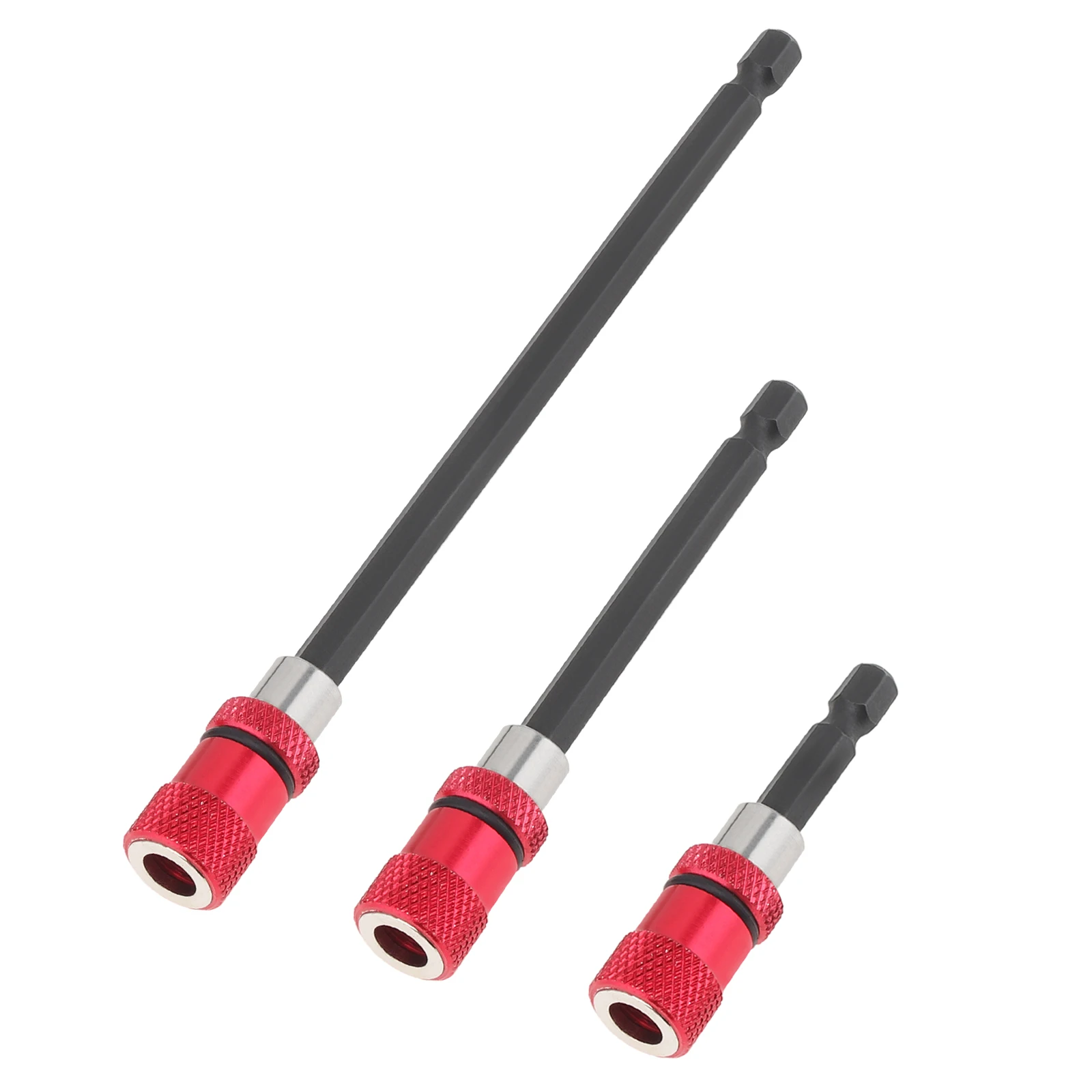 3pcs/set Magnetic Electric Screwdriver Bit Holder Adapter Quick Release Hex Shank Extension Bar Socket Screw Driver Drill Bit