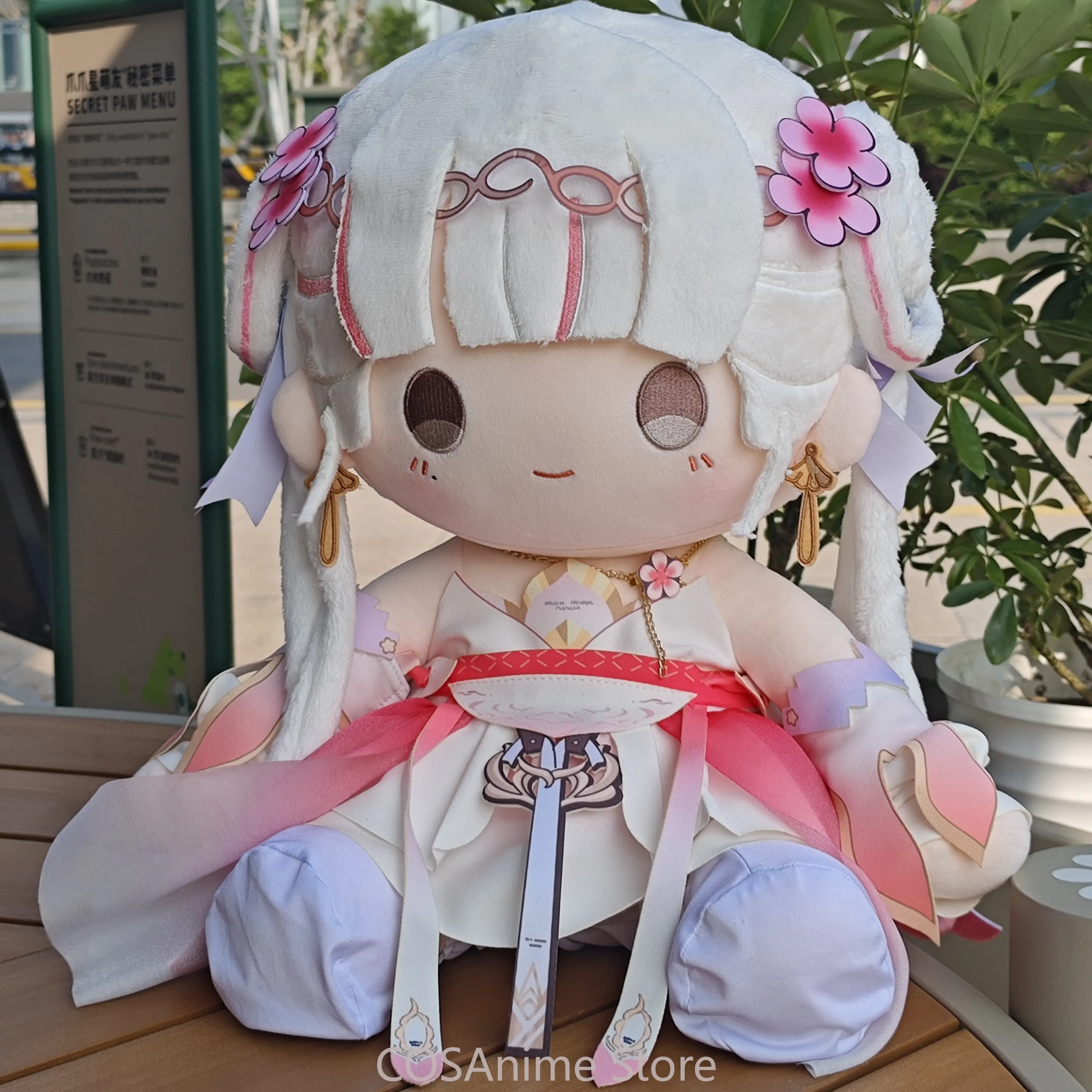 

Jinhsi Wuthering Waves Figure Model Mascot Game Cosplay Maumet Sitting Posture Stuffed Plush Pillow Cartoon Birthday Gift