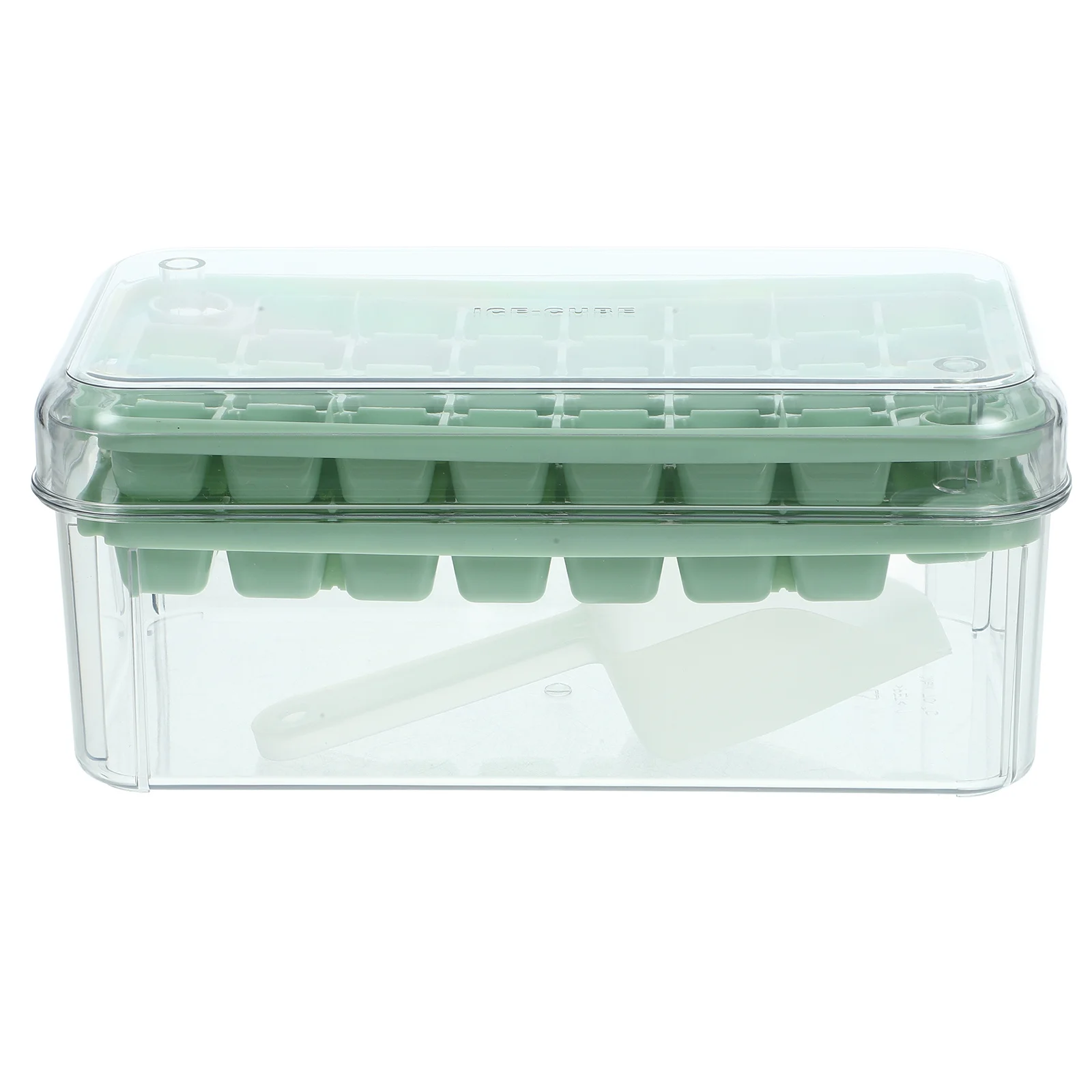 

1Set Ice Cube Tray Reusable Lidded Mold Practical Freezer Safe Easy Demould Ice Cube Maker for Beverage