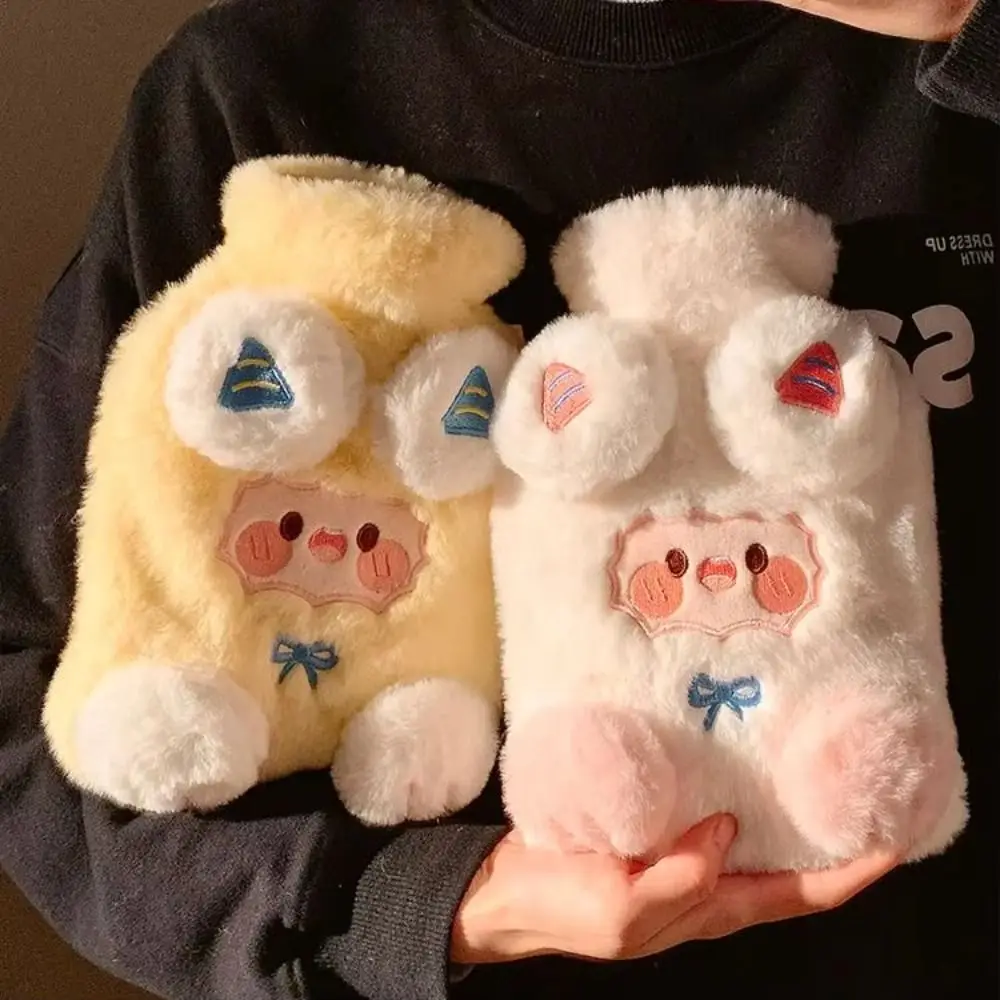 Kawaii لطيف كيس الماء الدافئ الكرتون خروف نمط زجاجات الماء الساخن آمنة مكافحة السمط ملء المياه زجاجة اليد والقدمين