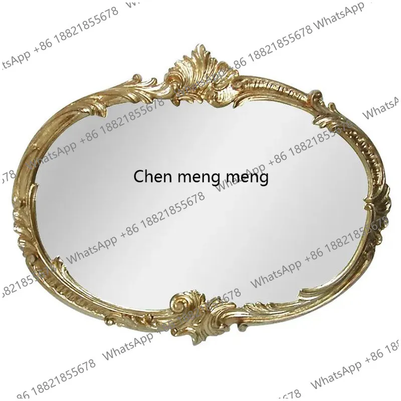 Custom French vanity mirror round bathroom mirror American carved decorative mirror
