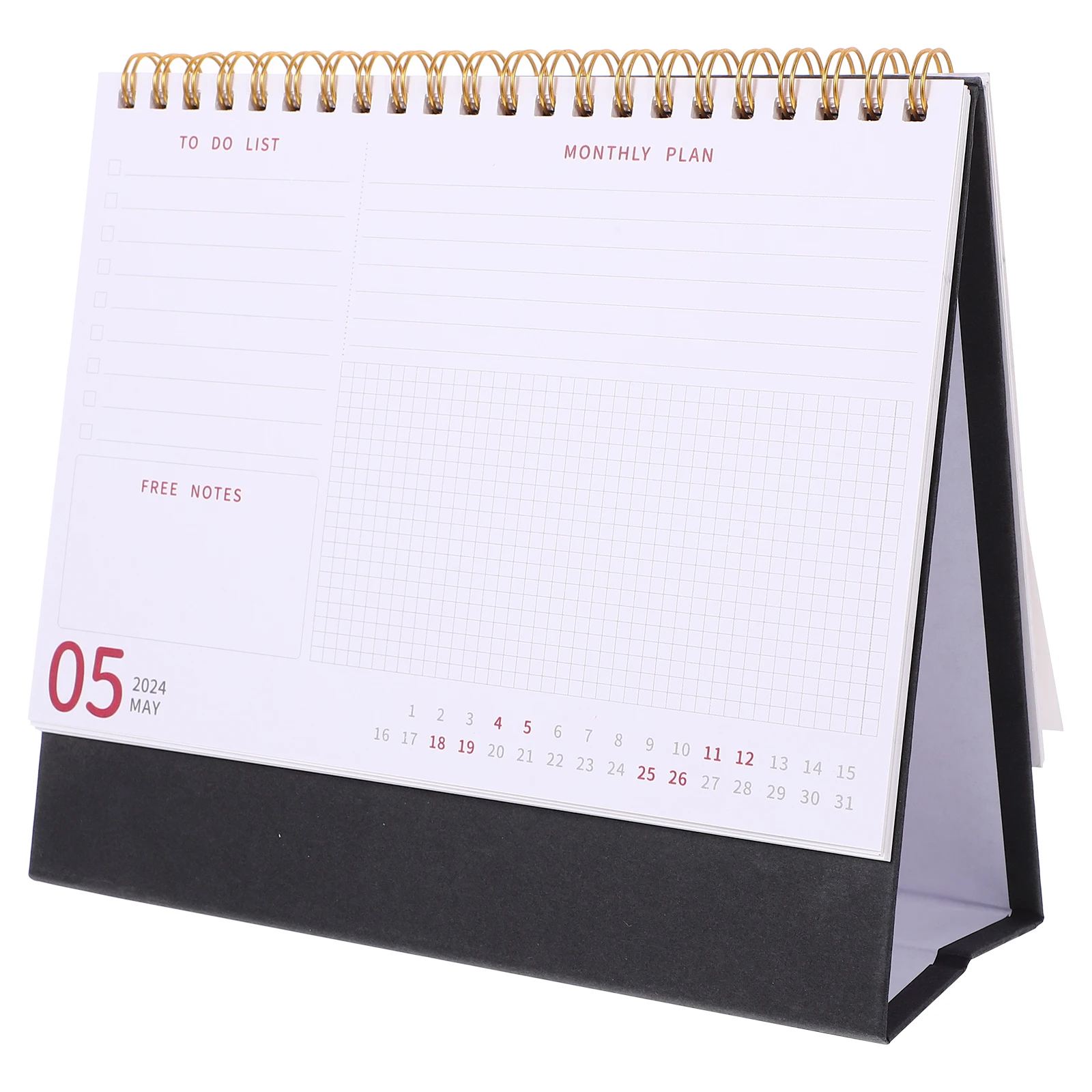 

Desk Calendar Thick Material Sturdy Holder Office Daily Monthly Planning Calendar Planner Decorative Fashion Modern
