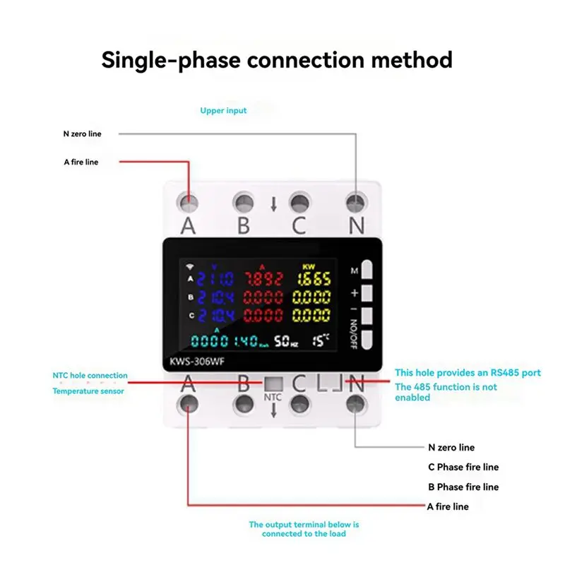 24-Hour Delivery 2X KWS-306WF Wifi Smart Power Meter Voltage Protector Switch Current & Voltage Monitor, Relay, Circuit Breaker