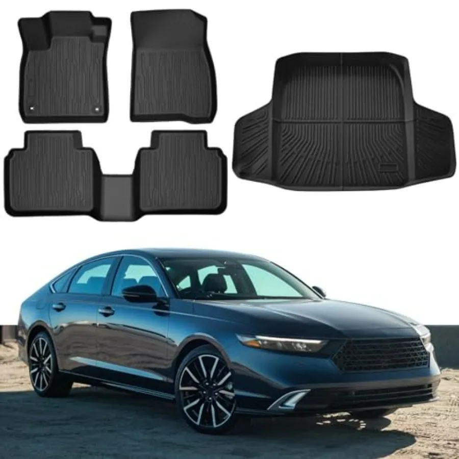 

Floor Mats Trunk Mat Fit for 2024-2025 Honda Accord Sedan All Weather Protection TPE Anti-Slip Floor Mats Cargo Liner Accessori