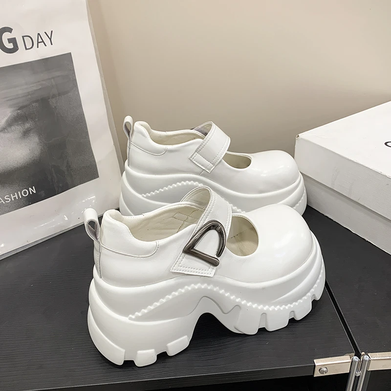 

Spring Summer Autumn New Solid Color Shallow Mouth Thick Sole Single Shoe Round Toe Breathable Women's Shoes