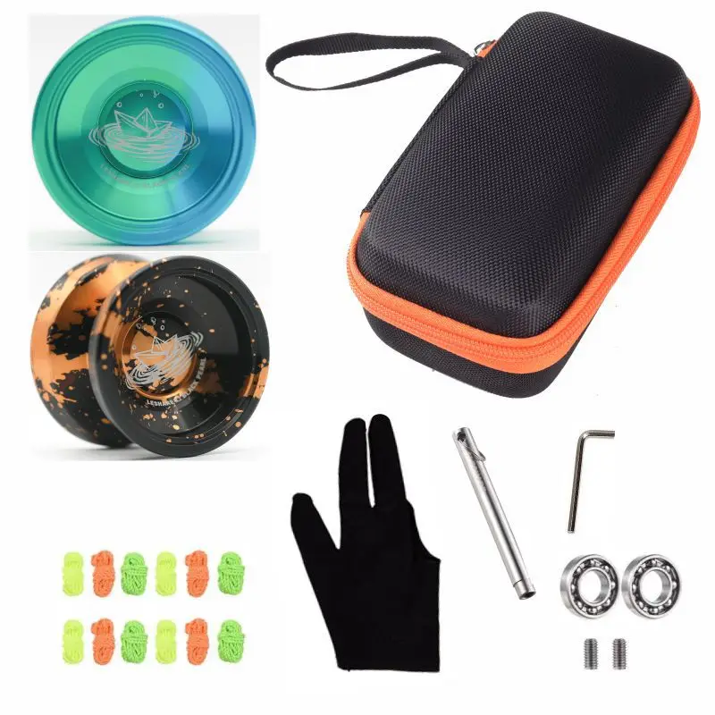 EBOYU Aluminium Responsive Unresponsive Yoyo + Professional Unresponsive Yoyo Toy with Extra Carry Bag Strings Yoyo Accessories