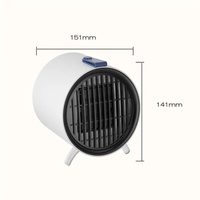 Compact Portable Mini Heater Fan 500W Desktop Space Warmer Quiet Operation with PTC Heating and Safety Features