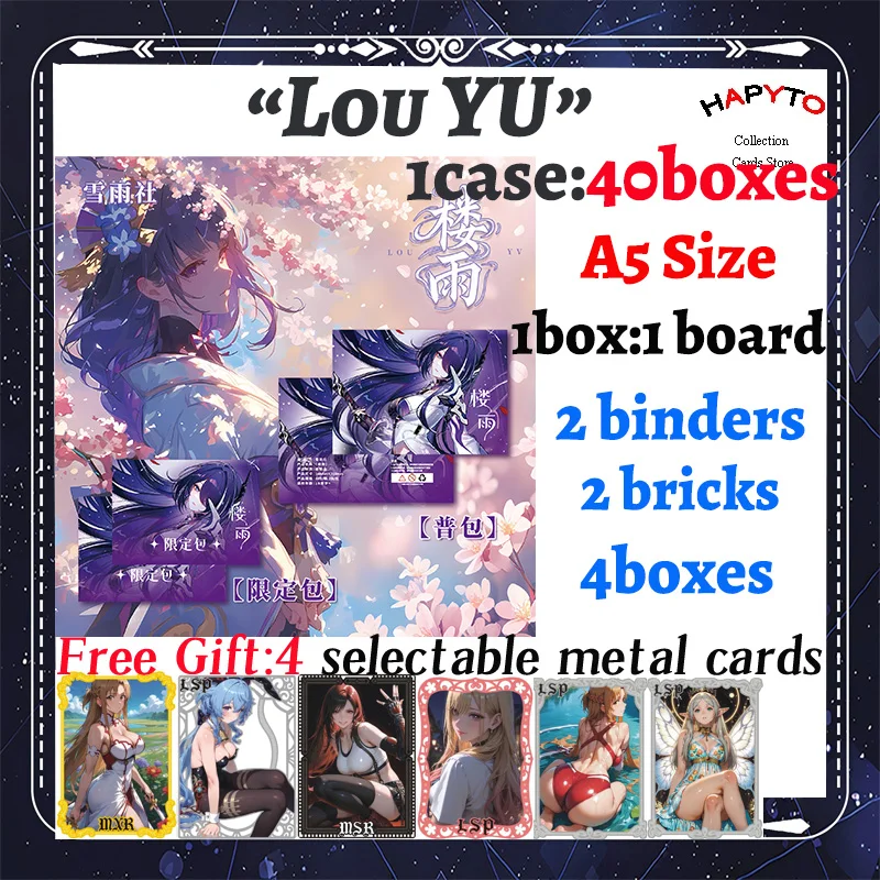 

2025 новейший размер Lou Yu A5, сексуальные доски Waifu, коллекция игровых досок Doujin Booster Box, телесные карты, игрушки, подарки