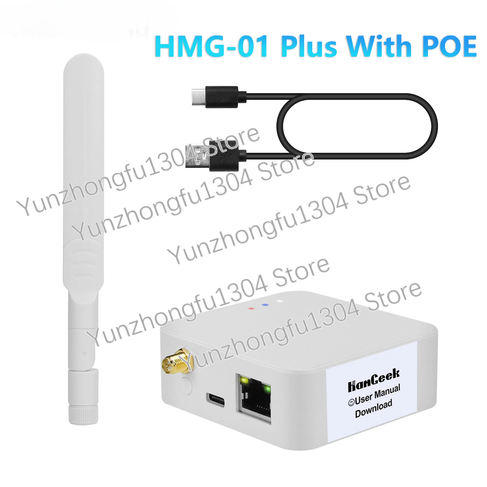 HamGeek HMG-01 Plus POE Universal ZigBee Gateway ZigBee Coordinator for CC2652P7 Module Black/White (USB Data Cable optional)