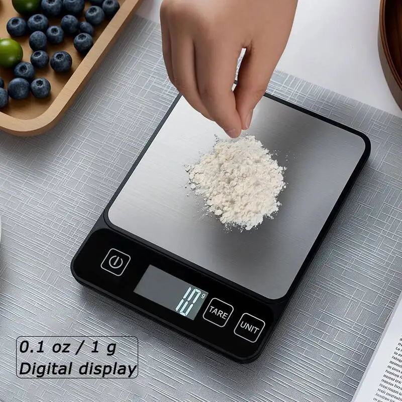 10kg/1g Kitchen Scale LCD Digital Display Electronic Table Scale Baking Gram Weight Scales For Personal Healthy Diet Food Scale