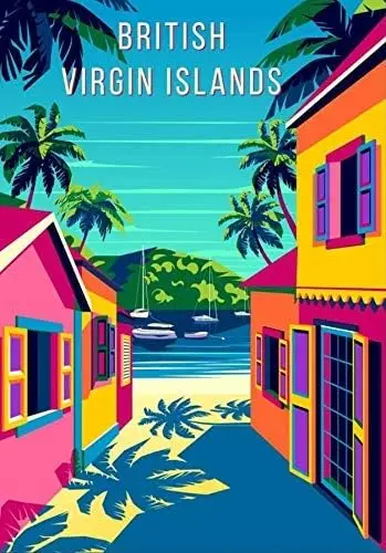 Retro Vintage British Virgin Islands Metal Tin Sign Home Bar Cafe Retaurant Wall Decor Signs 12x8inch