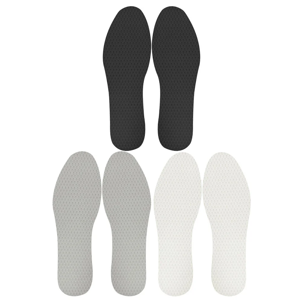 

3 Pairs Arch of Foot Latex Insoles Man Shoe Accessories Emulsion Boot Inserts for Women