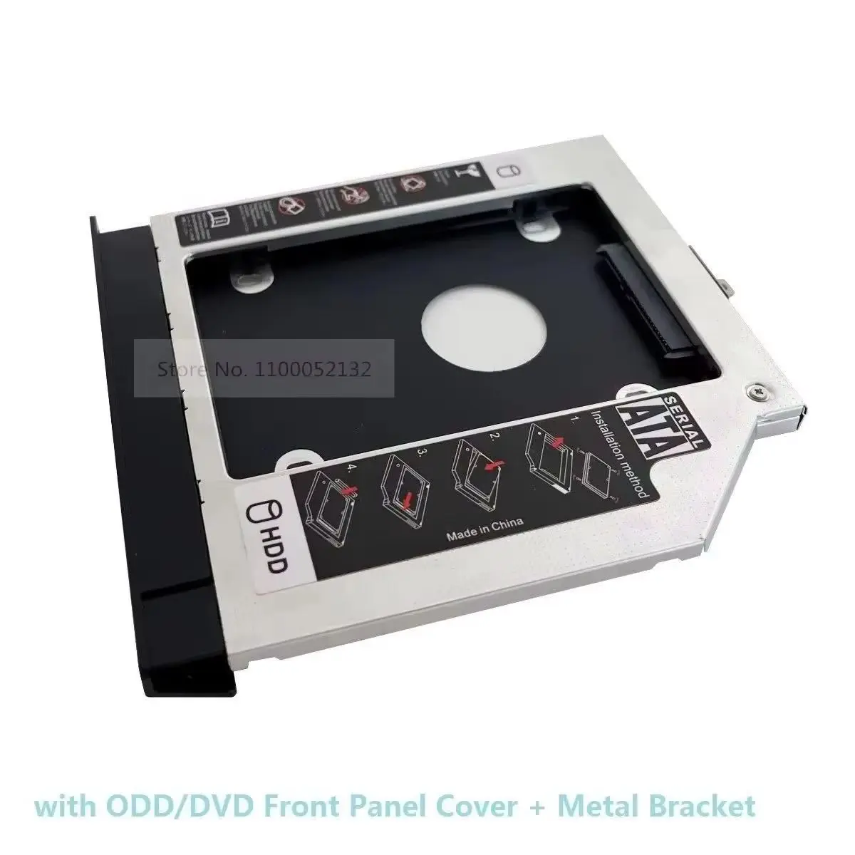 with Front Panel Bezel 2nd Secondary 2.5 HDD Hard Drive Optical bay Caddy Frame Bracket Adapter for Lenovo ThinkPad E540 E531