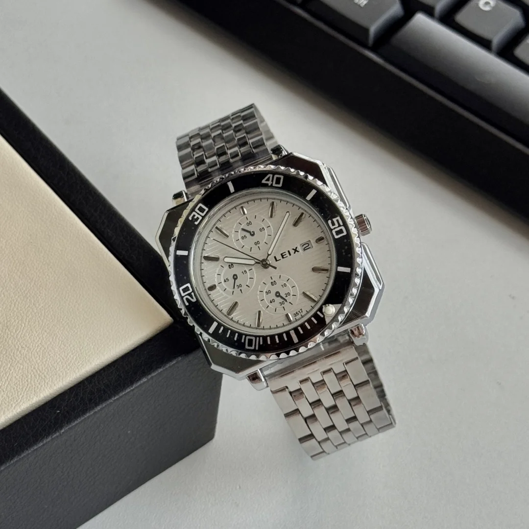 ساعات الأعمال الجديدة للرجال الفولاذ المقاوم للصدأ ساعة اليد عيد الحب الذكور ساعة كوارتز للرجل ساعة relogio masculino reloj hombre