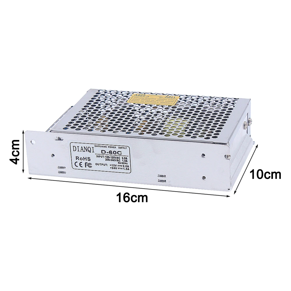 60W Dual output Switch power supply D-60C 12V2A 24V1.5A ac dc power suply D-60B 5V3A 24V1.8A ac dc converter D-60A 5V4A 12V3A 