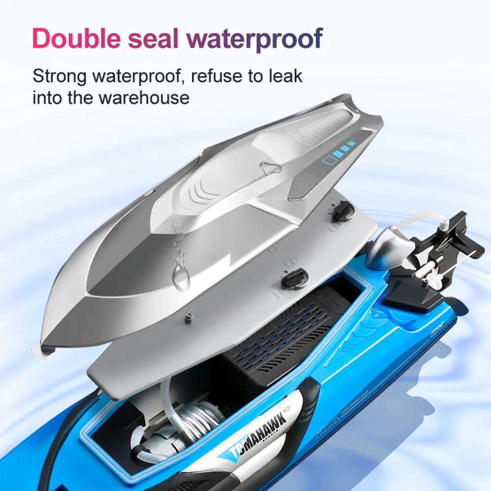 S2 Rc High Speed Boat 70km/h Horsepower Electric Speedboat Double Seal Waterproof Water-cooled Motor Outdoor Boats Toys For Boys