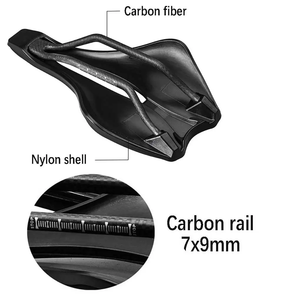 Bicycle Saddle Carbon Rail Ultralight Road/MTB Bike Saddles 245x139mm