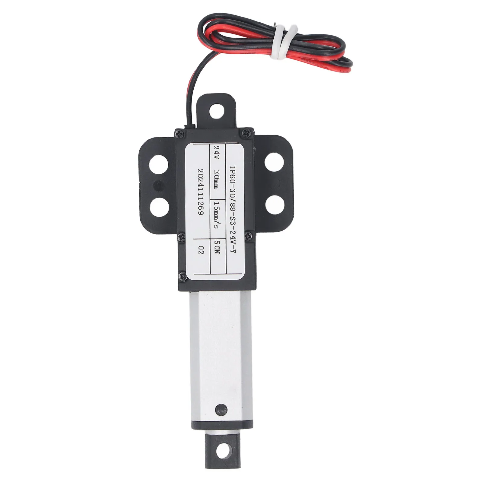 Mini Electric Linear Actuator 24V 30mm Stroke 50N Thrust 15mm/s Speed IPX4 Water Proof Electric Push Rod