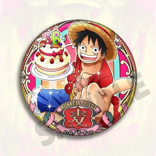 One Piece Anime Brooch Badge Luffy Zoro Ace Red Hair Chopper Pendant Keychain Gift - view 3